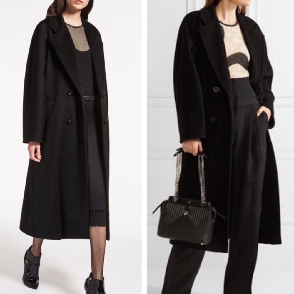 Max mara maxmara madame icon 101801 black coat - Picture 5 of 14